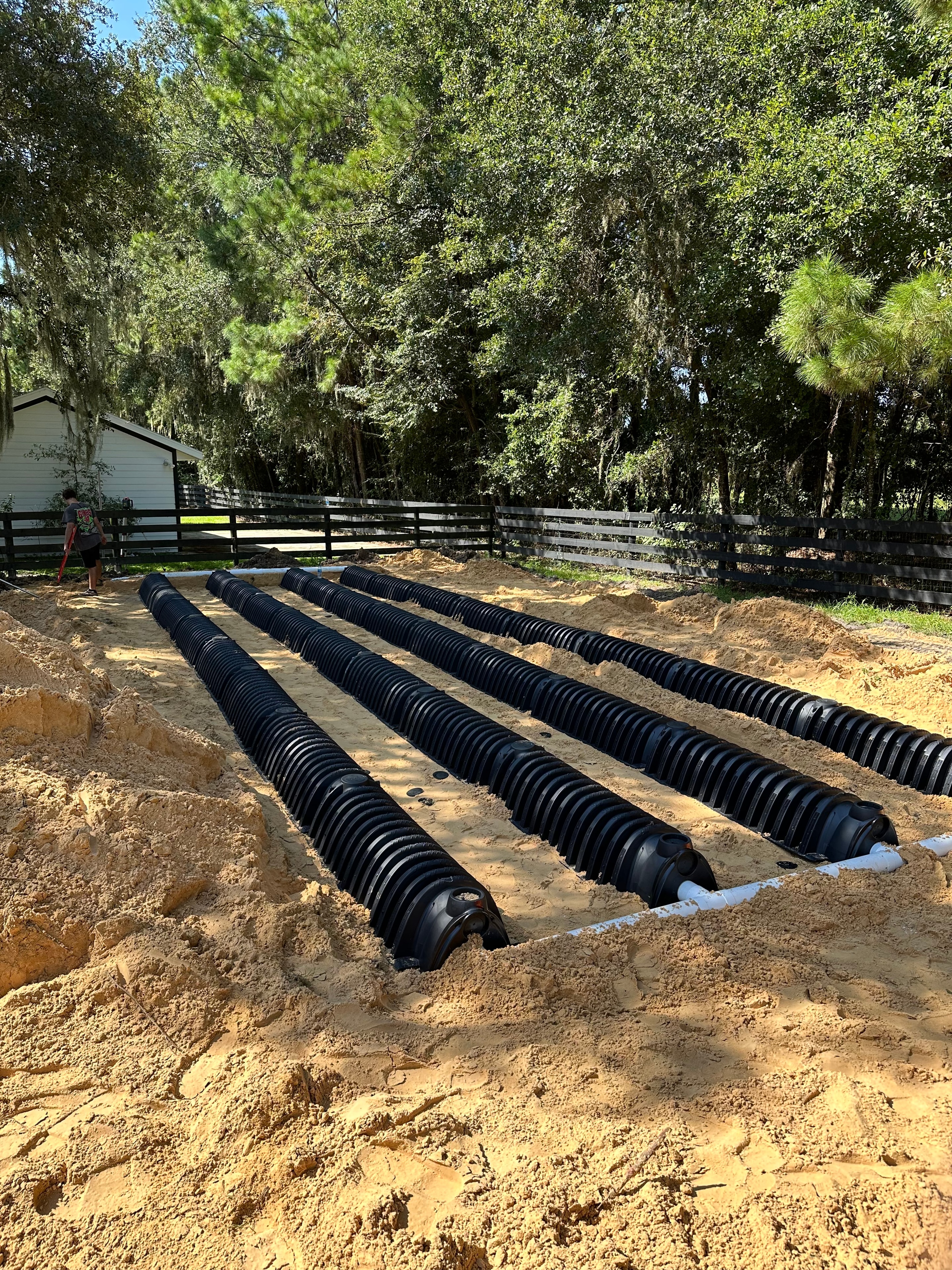 Drain field installation by Hills Septic Service