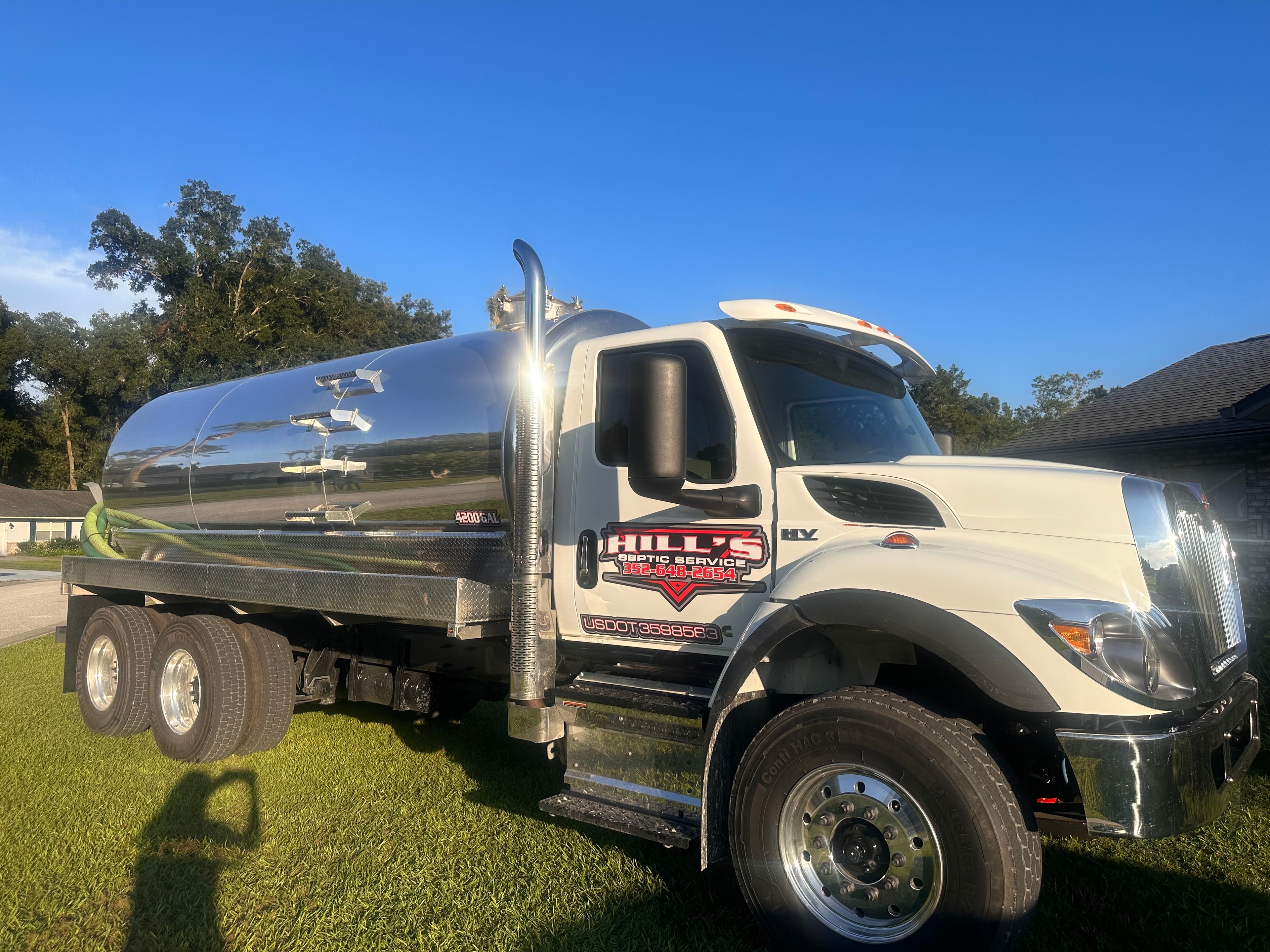 Hills Septic Service truck